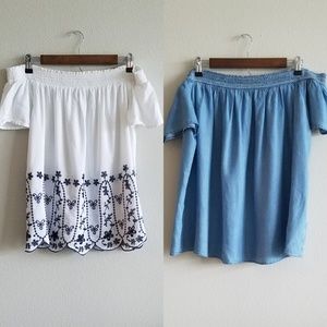 Old Navy Off the Shoulder Blouse Bundle